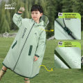 boys and girls for school students full body rain protection backpack seats one-piece raincoats.