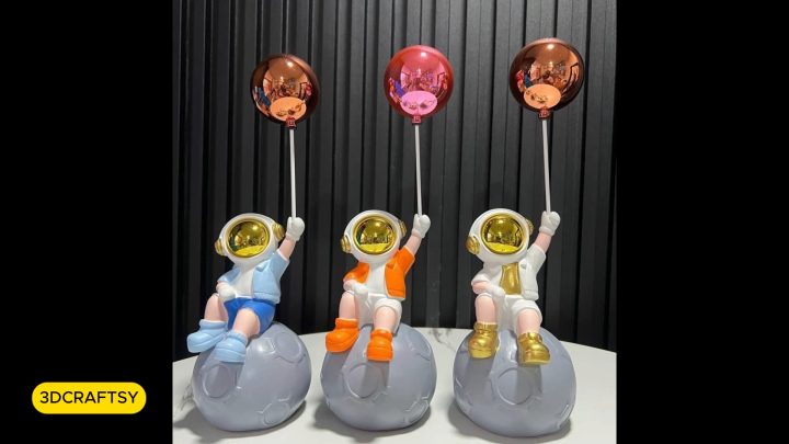 Astronaut Figure Statue Figurine Spaceman Sculpture Educational