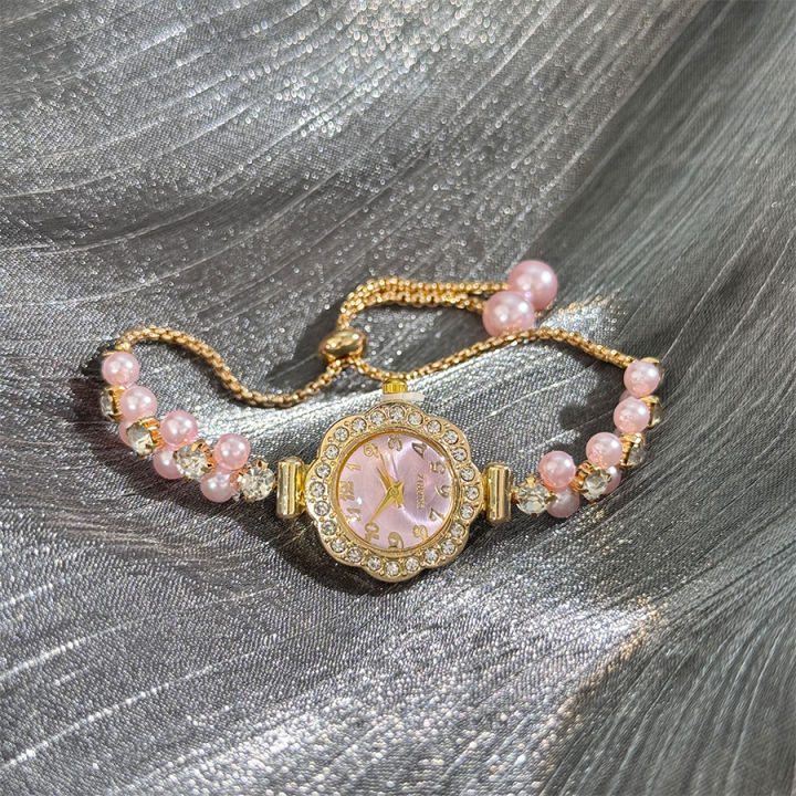 Double-Row%20Pearl%20Pull-Open%20Bracelet%20Diamond-Encrusted%20Case%20Arabic%20Numeral%20Scale%20Ladies%20Quartz%20Watch%20-%20Image%203