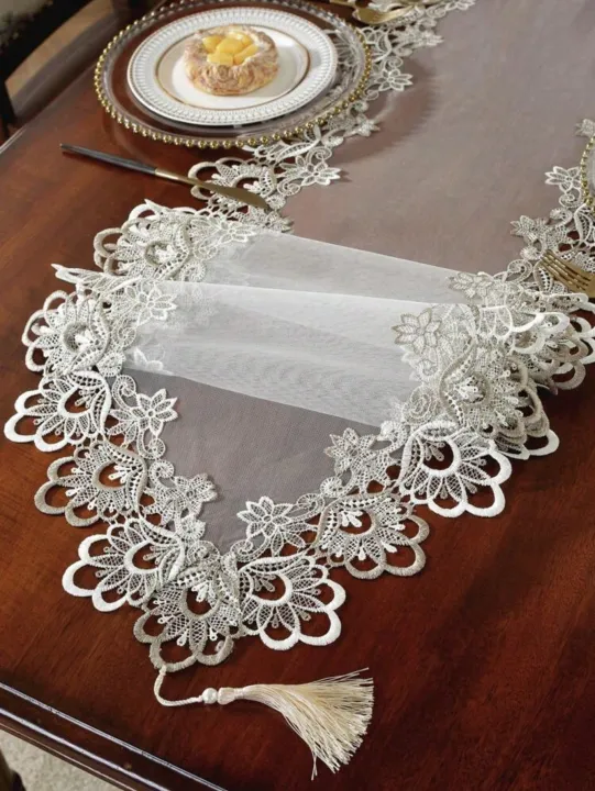 1%20Piece%20of%20Embroidered%20Mesh%20Lace%20Table%20Runner,%20French-Style%20Simple%20Polyester%20Fiber%20Table%20Runner%20with%20Pendants,%20Suitable%20for%20Dining%20Tables,%20Coffee%20Tables,%20Dressers,%20Shoe%20Cabinets,%20Daily%20Home%20Decoration,%20and%20Weddings,%20Parties,%20and%20Holidays%20-%20Image%207