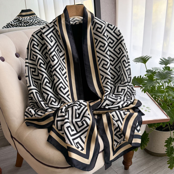 2025%20Spring%20180*90CM%20Fashion%20Dustproof%20Big%20Bandanna%20Popular%20Satin%20Finish%20Silk%20Shawls%20Scarves%20Luxury%20Print%20Sunscreen%20Beach%20Towel%20-%20Image%206