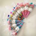 50/100pcs Cone Treat Bags, DIY Candy Bags, Clear Cellophane Bags with Twist Ties for Treats, Popcorn, Candy, Party Favors.
