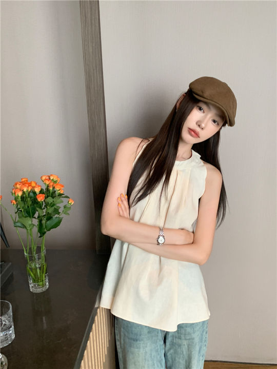 Clear%20Stock%20%F0%9F%92%A5%20%20%20Sfb010%20%F0%9F%98%81%20Women's%20Simple%20Solid%20Color%20Sleeveless%20Halter%20Neck%20Tank%20Top.%20Cute%20Vest%20for%20Beautiful%20Girls,%20Korean%20Style%20Fashion.%20Can%20Be%20Worn%20on%20the%20Outside.%20-%20Image%205