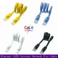 0.2m 0.5m 1m 2M 3m 5m 10m 15m 20m 30m cable CAT6 Flat UTP Ethernet Network Cable RJ45 Patch LAN cable black white. 