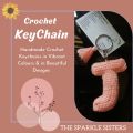 Customized Name Alphabet Crochet Keychain for bag hanging. 