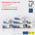 Superlock micronware high temperature heat preservation glass box food storage lid vacuum lock borocilicate glass. 