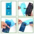 10Pcs LCD Display Front Side Waterproof Seal Stickers for iPhone 6/7/8/X/XS/XR/11/12/13/14/15 - Adhesive Protection Seals. 