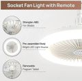 2 in 1 Ceiling Fan Remote Control E27 with three Lighting Colors For Bedroom Living Room Ceiling Fan With Light. 