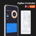 Zigbee 3.0 RGB CCT RGBW LED Strip Light Controller Dimmable Voice Control Work With Tuya Gateway SmartThings Bridge Alexa . 
