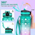 Sports Water Bottle with Straw 1 Litre Leakproof 1000ml with Filter Time Marking BPA Free Tritan Plastic Kids Men Women Cycling Gym Hiking Running. 