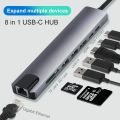8-in-1 USB-C Hub, a multi-functional adapter designed to expand the connectivity of devices with a USB-C port. . 