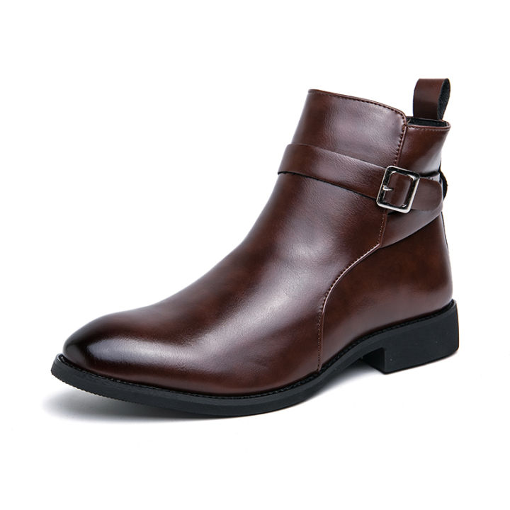 New%20Waterproof%20British%20Riding%20Boots%20Men's%20Fashionable%20Ankle%20Boots%20Casual%20and%20Versatile%20High-Top%20Leather%20Shoes%20Men's%20Trend%20-%20Image%207