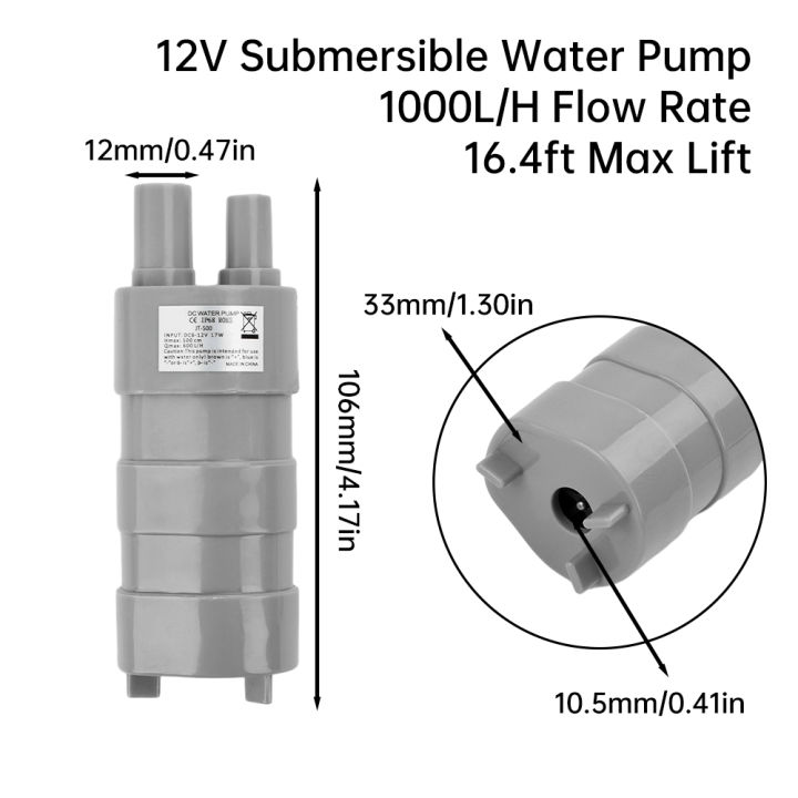 JT-500%2012V%2017W%20Submersible%20Pump%205m%20Head%2010L/M%20Micro%20Equipment%20Direct%20Pump%20for%20Aquatic%20Systems%20DC%2012%20Volt%20-%20Image%204