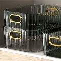 Makeup Organizer Acrylic Box Stackable Transparent Cosmetic Storage Basket for Desk Green Drawer Skin Care Holder Reusable Plastic Facial Mask Rack Durable Sorting Bin Sundries Container Desktop Beauty Display Case Without Lid. 