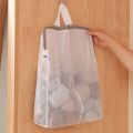 1pc Honeycomb Mesh Laundry Bag with Zipper - Wall-Mounted, Multi-Functional Clothes Storage Organizer for Bedroom & Bathroom. 