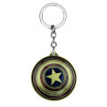 Marvel Captain America Shield Keychain Fun Rotate Relieve Anxiety Toy Keyring Avengers Car Bag Key Holder. 