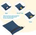 Golf Tee Pouch, Zipper Golf Ball Bag with Metal Lobster Claw Clip for Men Women Valuables Holder. 