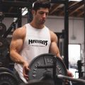 Men's Sweat-Absorbent Cooling Fitness Cotton Vests Comfortable Casual Sports Sleeveless T-Shirt Gym Bodybuilding Muscle Clothing.