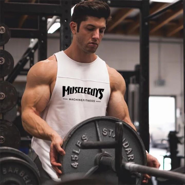 Men's%20Sweat-Absorbent%20Cooling%20Fitness%20Cotton%20Vests%20Comfortable%20Casual%20Sports%20Sleeveless%20T-Shirt%20Gym%20Bodybuilding%20Muscle%20Clothing%20-%20Image%203