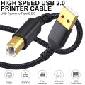 LAIHONEN USB B to USB A Printer Cable USB 2.0 Male to Male Scanner Cord High Speed Printer Cord for HP Canon Epson Dell Lexmark. 