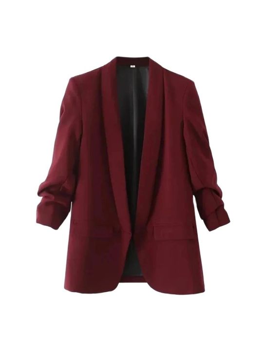 Women%20Fashion%20Office%20Wear%20Open%20Blazer%20Coat%20Vintage%20Long%20Pleated%20Sleeves%20Flap%20Pockets%20Female%20Outerwear%20Chic%20Tops%20-%20Image%202