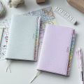 2026 Portable Planner Memo Leather Schedule Notebook Colorful Index Diary Notebook Monthly Weekly Plan Notes for Students. 