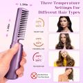 Rechargeable Wireless Heat Comb Mini Hair Straightener, Portable Travel Negative Ion Hair Straightener Styling Comb, 2 in 1 Professional Lazy Portable USB Wireless Hair Straightener Comb for Travel and Home Use (B). 