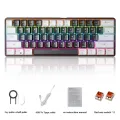 MUCAI MK61 USB Gaming Mechanical Keyboard Red Switch 61 Keys Wired Detachable Cable RGB Backlit Hot Swappable. 