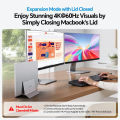 PULWTOP Dual-USB C Mac Laptop Docking Station with USB 2.0, SD/TF Vertical Dock Stand for MacBook Pro Air M3 M4 M5. 
