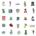 50PCS New Alien Cartoon Graffiti Stickers for Boys Toy Scrapbooking Phone Luggage Laptop Helmet Waterproof Decals.