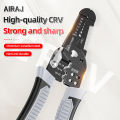 AIRAJ 7 inch Wire Stripper Decrustation Pliers Crimper Cable Stripper Cutter Multifunctional Wire Repair Tool Hardware Tools. 