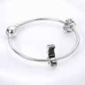 Original Charms Beads 925 Sterling Silver Clip Charms Zircon Silicone Spacer Beads Fit Original Bracelet DIY Charm Women Jewelry.