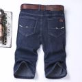 2024 Summer Men Denim Shorts New Style Thin Retro Simplicity Business Casual Straight Short Jeans Male Brand Clothing Black Blue.
