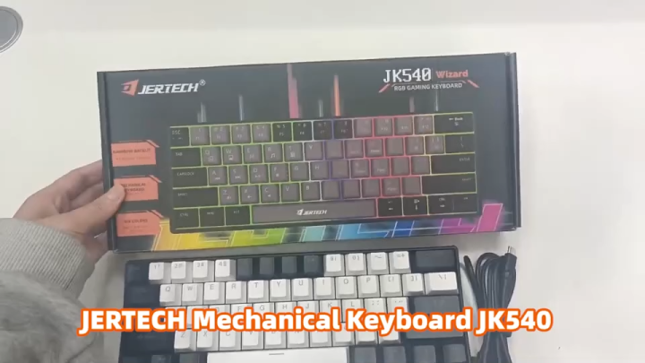 JERTECH JK540 Red Switch Keyboard Portable Custom PC Laptop Computer 60% Keyboard RGB Mini Gaming Mechanical Keyboard