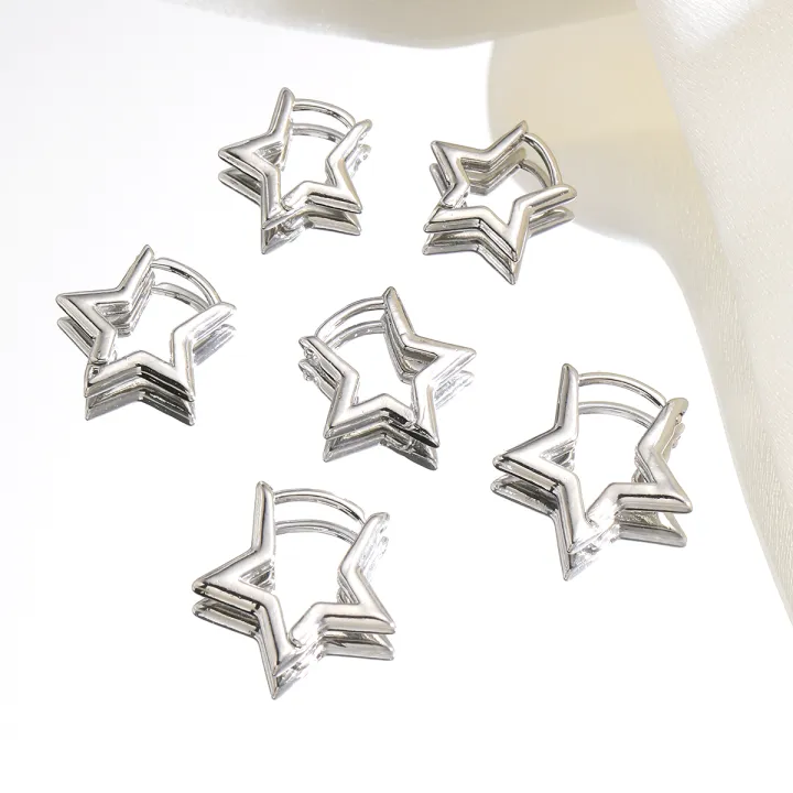 3%20Pairs/set%20Punk%20Geometric%20Star%20Hoop%20Earrings%20for%20Women%20Simple%20Gold%20Color%20Copper%20Metal%20Circle%20Huggie%20Earrings%20New%20Unisex%20Jewelry%20-%20Image%205