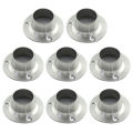 4/8pcs Flange Seat Wardrobe Clothing Pole Bracket, Clothing Pole Support Fixed Seat Hardware Accessories. 