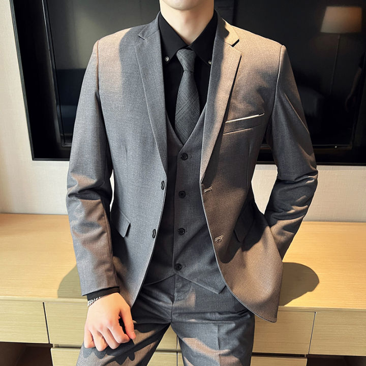 Men's%20High-Quality%203-Piece%20Business%20Casual%20Wedding%20Suit%20Vest%20Trousers%20Set%20Handsome%20Fashion%20Banquet%20Clothing%20S-6XL%20-%20Image%203