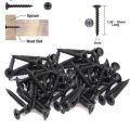 100pcs Black Gypsum Screw Wood pointed Self Tapping Screw Size 1-1/2. 