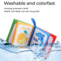 4 Pages Enlightenment Early Learning Books Children Black and White Cloth Book for Kids Montessori Educational Toys.