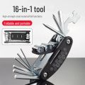 16 in 1 Multifunction Hexagonal Screwdriver Socket Wrench Repair Tools Portable Folding Accessories.