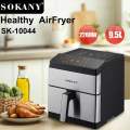 Sokany Digital Air Fryer 9.5 Litre Large Capacity With Grill Skewers Up And Down Uniform Heating Technology. 