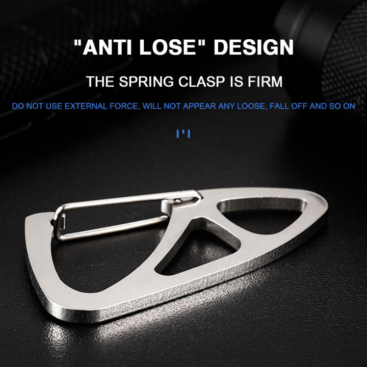 Keychain Carabiner Ring Key Holder Men Gift Travelling Easy Carrying Stainless Steel Climbing Hook Key Portable Parts