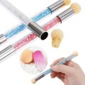Round Head Sponge Heads Replacement Nail Art Gel Polish Color Gradient Brush Glitter Powder Dotting Manicure Tools.