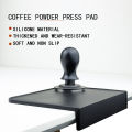 Anti-skid Coffee Tamper Mat Food Grade Silicone Pad Espresso Coffee Tamping Corner Black Thicken Mat. 