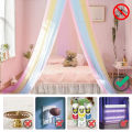 Rainbow Bed Canopy Polyester Mosquito Net Princess Bed Curtains from Ceiling Bedroom Decor for Girls. 