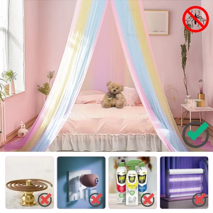 Rainbow%20Bed%20Canopy%20Polyester%20Mosquito%20Net%20Princess%20Bed%20Curtains%20from%20Ceiling%20Bedroom%20Decor%20for%20Girls%20-%20Image%202