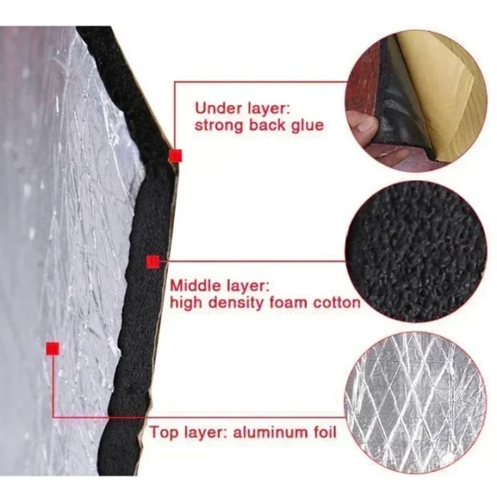 200x50cm%205/10mm%20Car%20Noise%20Deadening%20Mat%20Sound%20Proofing%20Deadener%20Heat%20Insulation%20Mat%20Hood%20Closed%20Cell%20Foam%20Vehicle%20Accessories%20-%20Image%204