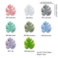 5Pcs New Cartoon Silicone Beads Big Leafs Loose Focal Beads DIY Bracelet Keychain Necklace Pen Accessories For Jewelry Making. 