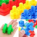 Kids Screwing Building Blocks Children Focus Screw Nut Shape Creative Mosaic Puzzle Toys for Children Plastic Educational Blocks. 