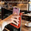 Flexible Phone Stand, Foldable Silicone Bracket Anti-Slip Anti-Fall, Multi-Angle Lazy Holder for Phone Tablet Home Office Travel.